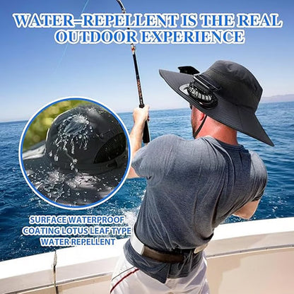 🧢  50% OFF! ✨ Solar Fan Sun Hat – UPF 50+, Dual Power, Ultralight ☀️