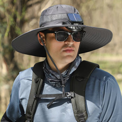 🧢  50% OFF! ✨ Solar Fan Sun Hat – UPF 50+, Dual Power, Ultralight ☀️