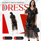 💝✨Flowy V-Neck Printed Long Dress