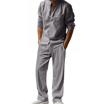 ✨New Arrival✨Men's Casual Breathable Shirt and Pants Set