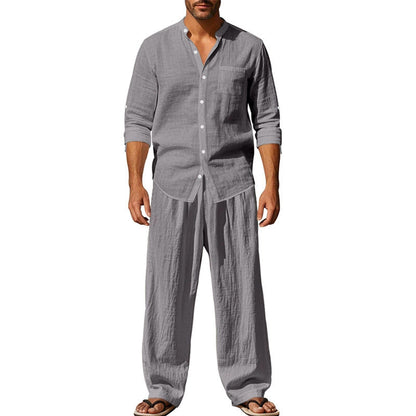 ✨New Arrival✨Men's Casual Breathable Shirt and Pants Set