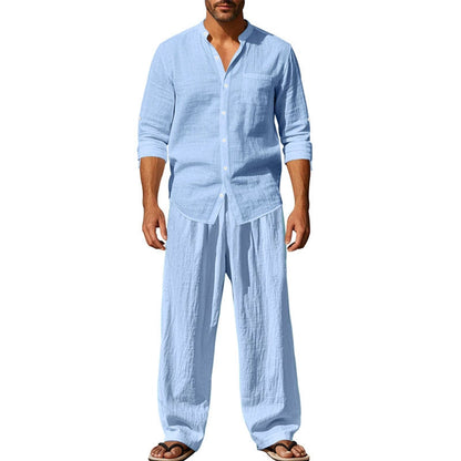 ✨New Arrival✨Men's Casual Breathable Shirt and Pants Set