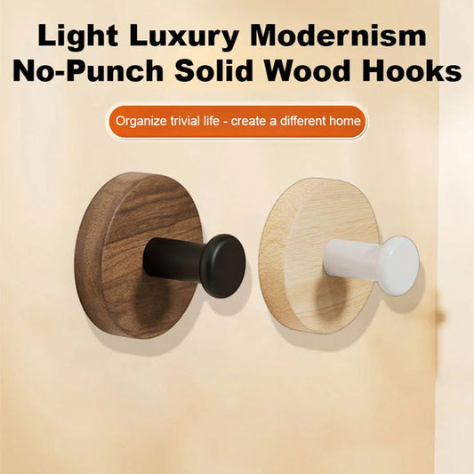 📢📢50% OFF !! ⏰Waterproof Wooden Coat Hook - No Drilling