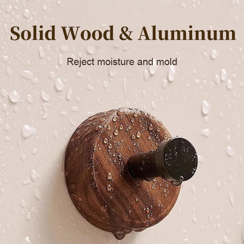 📢📢50% OFF !! ⏰Waterproof Wooden Coat Hook - No Drilling