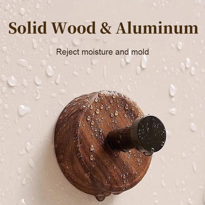 📢📢50% OFF !! ⏰Waterproof Wooden Coat Hook - No Drilling
