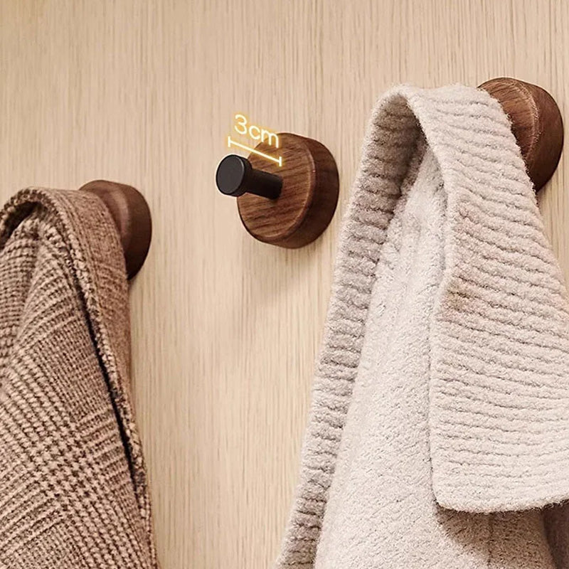 📢📢50% OFF !! ⏰Waterproof Wooden Coat Hook - No Drilling