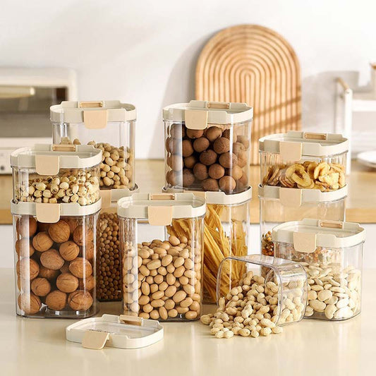 Airtight Cereal Storage Container with Foldable Pour Spout