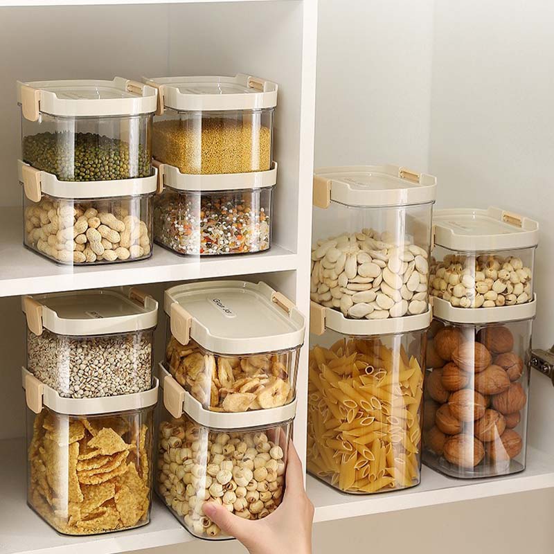 Airtight Cereal Storage Container with Foldable Pour Spout