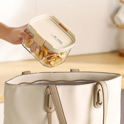 Airtight Cereal Storage Container with Foldable Pour Spout
