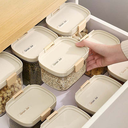 Airtight Cereal Storage Container with Foldable Pour Spout
