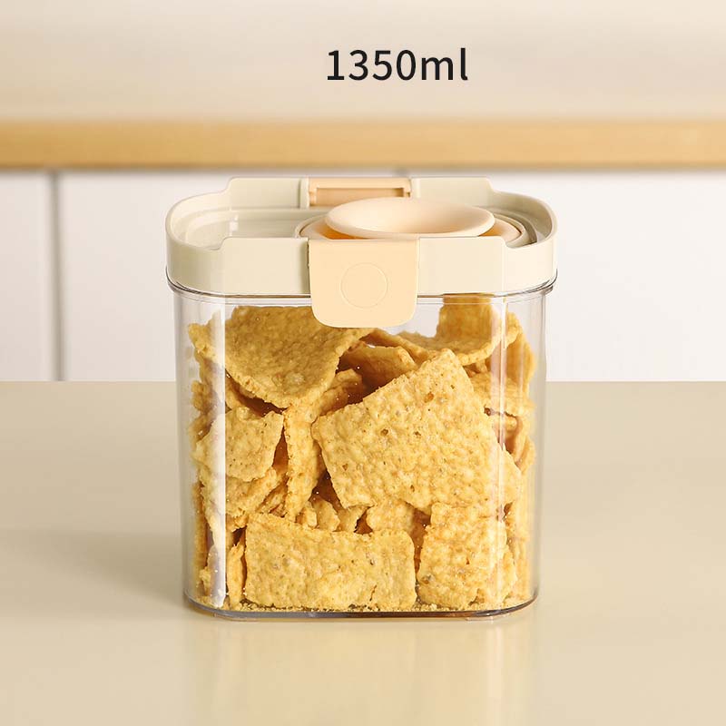 Airtight Cereal Storage Container with Foldable Pour Spout