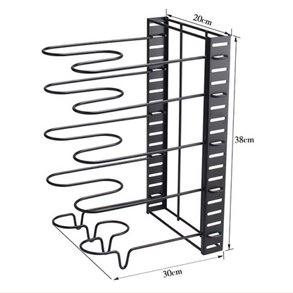 Multi-Tier Carbon Steel Pot Rack Organizer