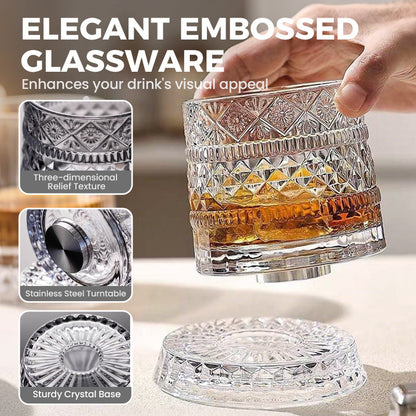 🥛💎New Year Hot Sale 50% OFF✨🔥360° Rotating Whiskey Glass Tumbler