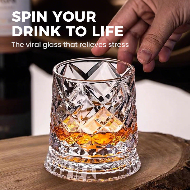 🥛💎New Year Hot Sale 50% OFF✨🔥360° Rotating Whiskey Glass Tumbler