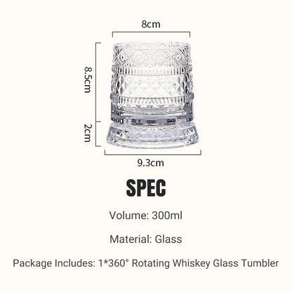 🥛💎New Year Hot Sale 50% OFF✨🔥360° Rotating Whiskey Glass Tumbler