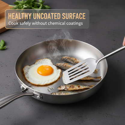 Tri-Ply Stainless Steel Frying Pan