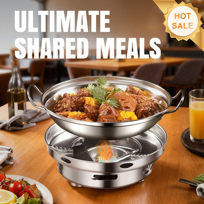 ✨🎅Last-Minute Christmas Offers 🎄⏰Windproof Alcohol Stove with Pot