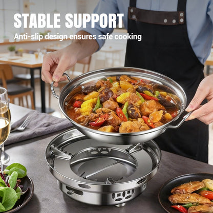 ✨🎅Last-Minute Christmas Offers 🎄⏰Windproof Alcohol Stove with Pot