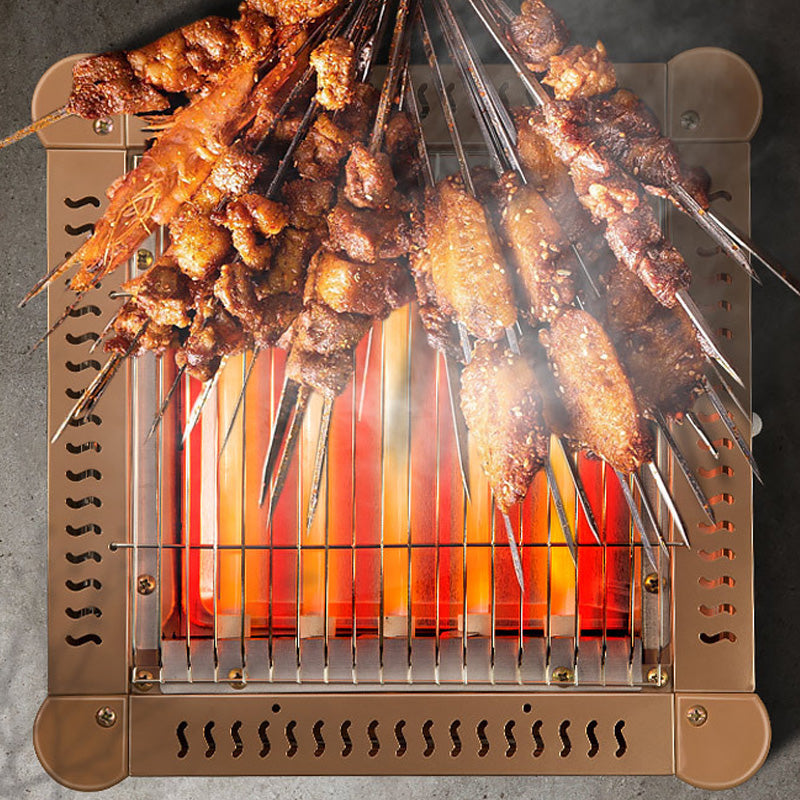 5 Sides Portable Electric Heater with BBQ Grill Top（50% OFF）