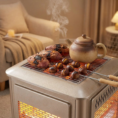 5 Sides Portable Electric Heater with BBQ Grill Top（50% OFF）