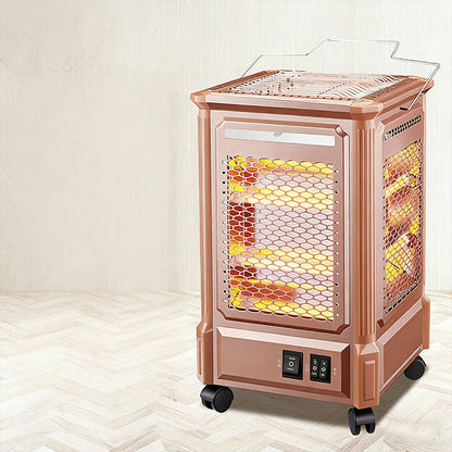 5 Sides Portable Electric Heater with BBQ Grill Top（50% OFF）