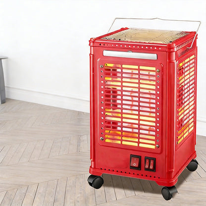 5 Sides Portable Electric Heater with BBQ Grill Top（50% OFF）