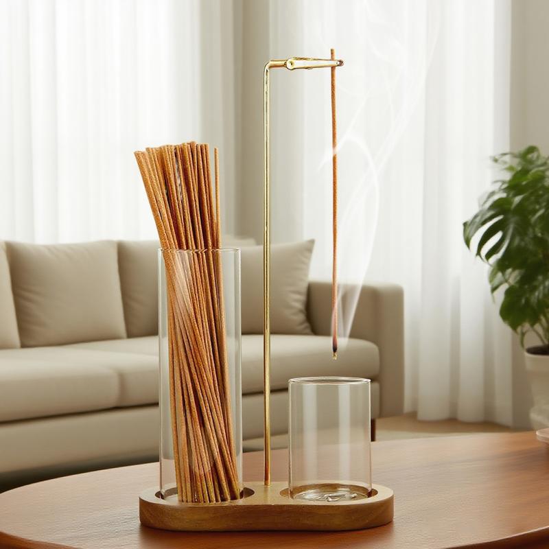 🥳2026 HOT SALE🥳💞50% OFF!✨ 💝2 in 1 Incense & Candle Holder Natural Wood Base Aromatherapy Diffuser
