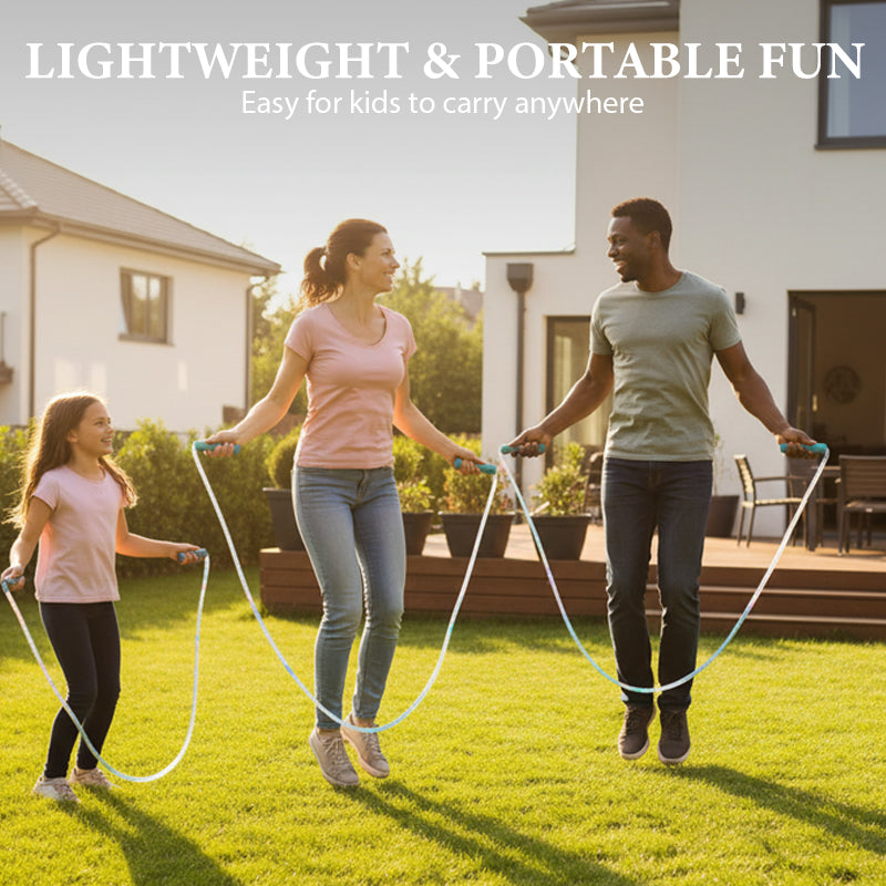🔥 LED jump rope for kids – cool light show, adjustable length, and active play in the dark