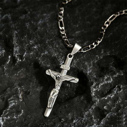 ⏰ BUY 1 GET 1 FREE!✝️Gold-Tone Crucifix Pendant Necklace