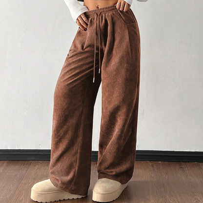 ⏳Limited-time 50% off⏰Casual Loose Fit Corduroy Trousers for Women👖