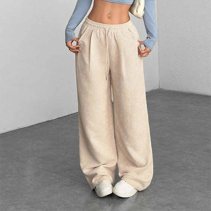 ⏳Limited-time 50% off⏰Casual Loose Fit Corduroy Trousers for Women👖