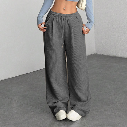 ⏳Limited-time 50% off⏰Casual Loose Fit Corduroy Trousers for Women👖