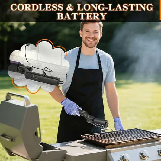 🔥 50% OFF NOW&FREE SHIPPING!🍖 Cordless Electric BBQ Brush Cleaner – Deep Cleaning, Long Handle & Rechargeable 🔋