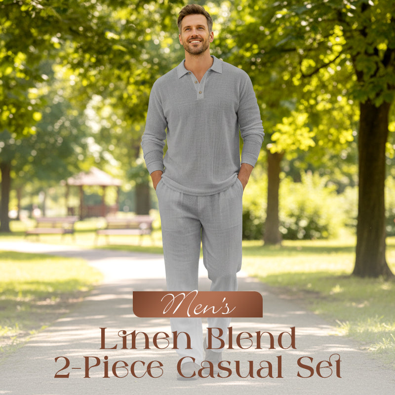 💎 50% OFF! Linen two-piece set ✨ Instantly exudes sophistication. Breathable and sweat-free. Features a lapel collar and side pockets. Perfect from the beach to dinner. 🌊