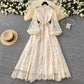 🎁New arrival 60% OFF💥Vintage Embroidered Lantern Sleeve Dress