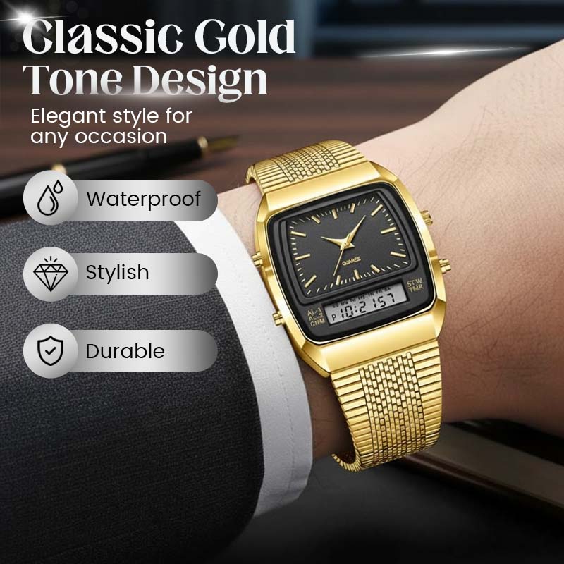 ⌚50% OFF NOW! ✨ Retro Style Square Face Multifunction Watch – Chronograph, Date Display & Classic Design 🕰️