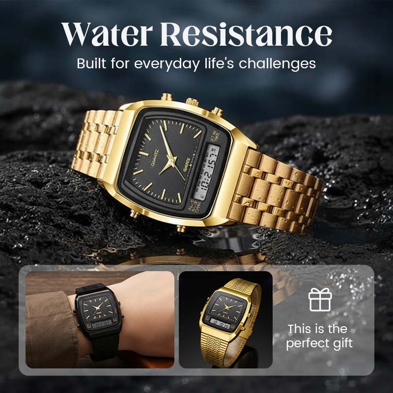 ⌚50% OFF NOW! ✨ Retro Style Square Face Multifunction Watch – Chronograph, Date Display & Classic Design 🕰️