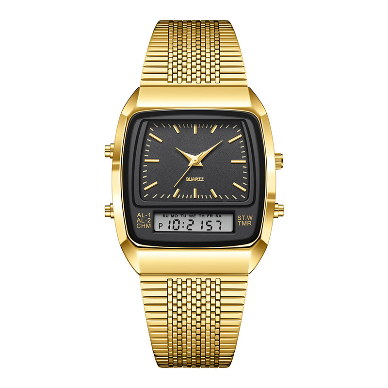 ⌚50% OFF NOW! ✨ Retro Style Square Face Multifunction Watch – Chronograph, Date Display & Classic Design 🕰️