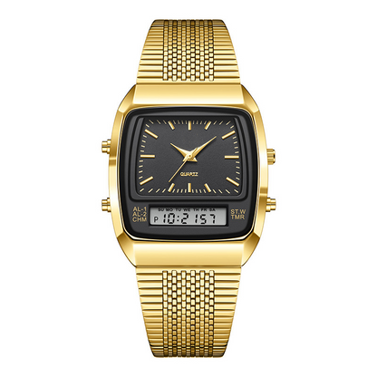 ⌚50% OFF NOW! ✨ Retro Style Square Face Multifunction Watch – Chronograph, Date Display & Classic Design 🕰️