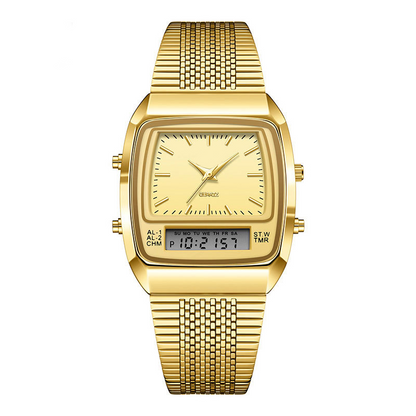 ⌚50% OFF NOW! ✨ Retro Style Square Face Multifunction Watch – Chronograph, Date Display & Classic Design 🕰️
