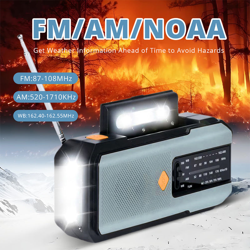 ⏳LAST DAY SALE ONLY ￡28.99!!🔥 Solar & Hand Crank Survival Radio✨ 📻 2000mAh Power Bank, Torch + SOS Alarm | For UK Power Cuts & Outdoor Emergencies