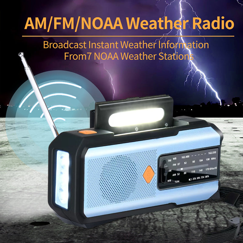 ⏳LAST DAY SALE ONLY ￡28.99!!🔥 Solar & Hand Crank Survival Radio✨ 📻 2000mAh Power Bank, Torch + SOS Alarm | For UK Power Cuts & Outdoor Emergencies