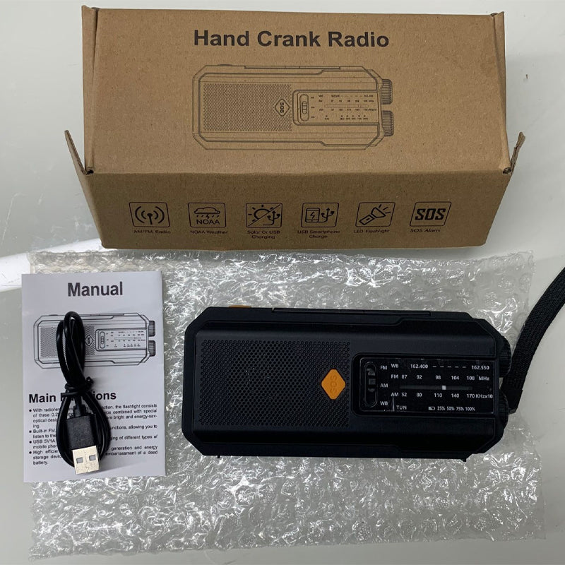 ⏳LAST DAY SALE ONLY ￡28.99!!🔥 Solar & Hand Crank Survival Radio✨ 📻 2000mAh Power Bank, Torch + SOS Alarm | For UK Power Cuts & Outdoor Emergencies