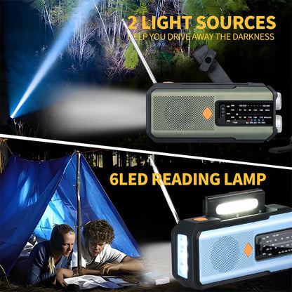 ⏳LAST DAY SALE ONLY ￡28.99!!🔥 Solar & Hand Crank Survival Radio✨ 📻 2000mAh Power Bank, Torch + SOS Alarm | For UK Power Cuts & Outdoor Emergencies