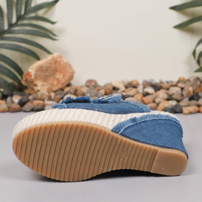 👡New arrival 50% OFF!!🥰Women's Casual Denim Platform Slide Sandals