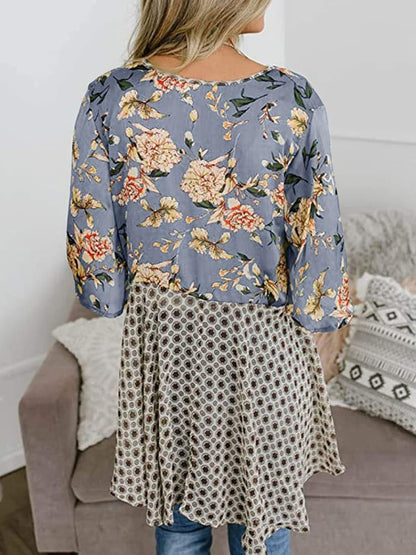 🔥Summer Hot Sale-50% Off!!✨Women's Floral Kimono Ruffle Sleeve Tie Cardigans Flowy Boho Loose Cover Ups