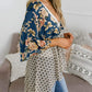🔥Summer Hot Sale-50% Off!!✨Women's Floral Kimono Ruffle Sleeve Tie Cardigans Flowy Boho Loose Cover Ups