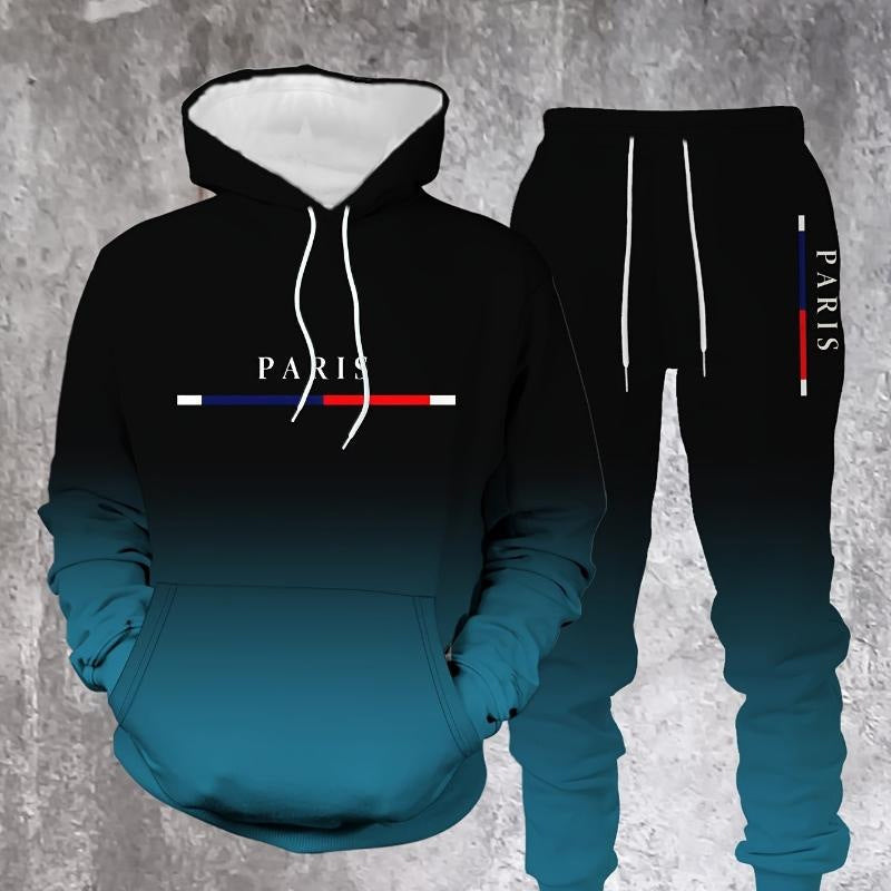 🔥Spring Hot sale ＆ 50% OFF🔥Men's Gradient Tracksuit Set - Hoodie and Sweatpants