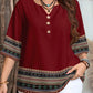 🌸Summer Hot Sale-50% Off!!🌿Women's Casual Button-Front V-Neck Top