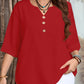 🌸Summer Hot Sale-50% Off!!🌿Women's Casual Button-Front V-Neck Top